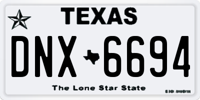 TX license plate DNX6694