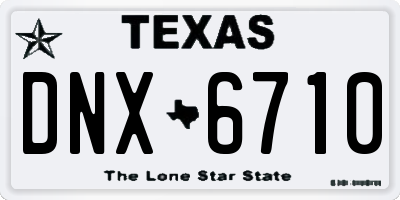 TX license plate DNX6710