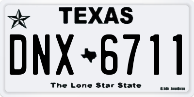TX license plate DNX6711