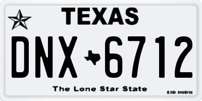 TX license plate DNX6712