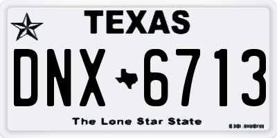 TX license plate DNX6713