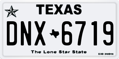 TX license plate DNX6719