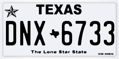 TX license plate DNX6733