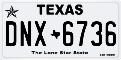 TX license plate DNX6736