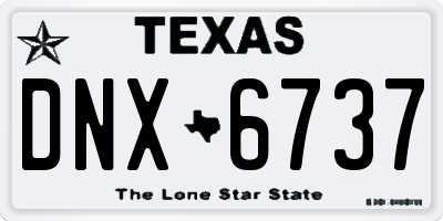 TX license plate DNX6737