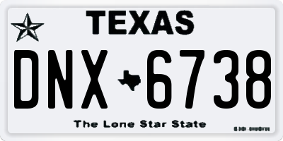 TX license plate DNX6738