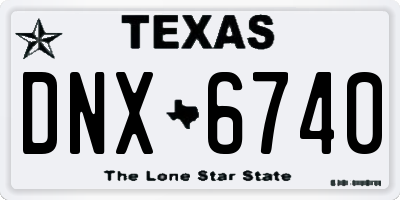 TX license plate DNX6740