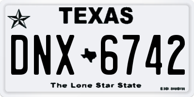 TX license plate DNX6742