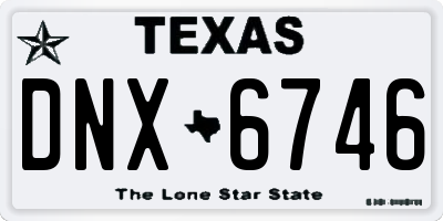 TX license plate DNX6746
