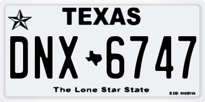 TX license plate DNX6747