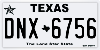 TX license plate DNX6756