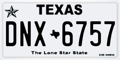 TX license plate DNX6757