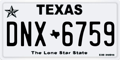 TX license plate DNX6759