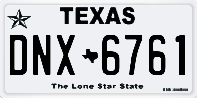 TX license plate DNX6761