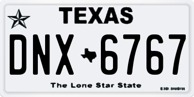 TX license plate DNX6767