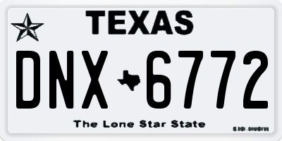 TX license plate DNX6772