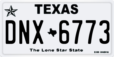 TX license plate DNX6773