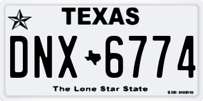 TX license plate DNX6774