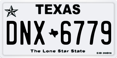 TX license plate DNX6779