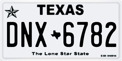 TX license plate DNX6782