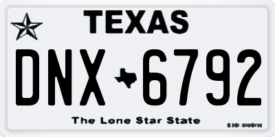 TX license plate DNX6792
