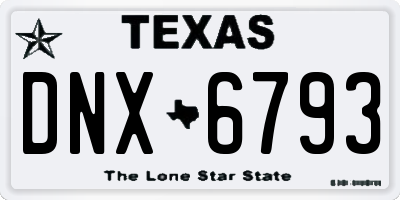 TX license plate DNX6793