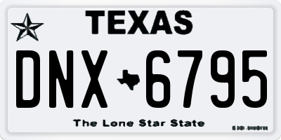 TX license plate DNX6795