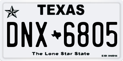 TX license plate DNX6805
