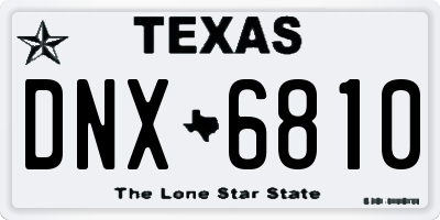 TX license plate DNX6810
