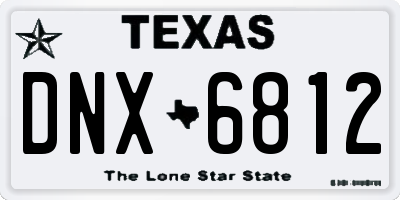 TX license plate DNX6812