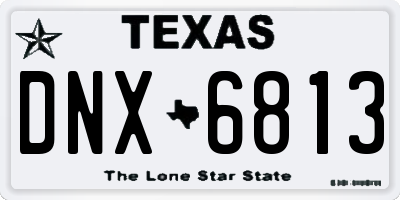 TX license plate DNX6813