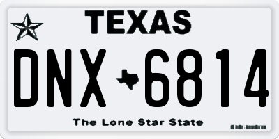 TX license plate DNX6814