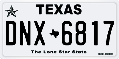 TX license plate DNX6817