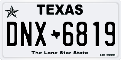 TX license plate DNX6819