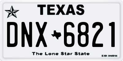 TX license plate DNX6821