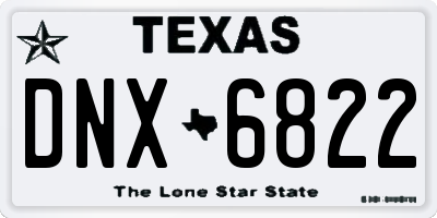TX license plate DNX6822
