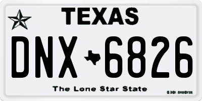 TX license plate DNX6826