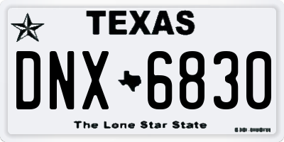 TX license plate DNX6830
