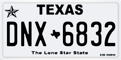 TX license plate DNX6832