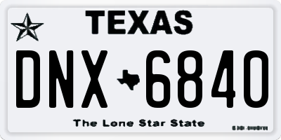 TX license plate DNX6840