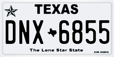 TX license plate DNX6855