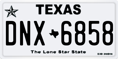 TX license plate DNX6858