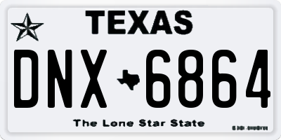 TX license plate DNX6864