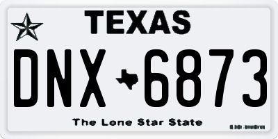 TX license plate DNX6873