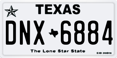 TX license plate DNX6884