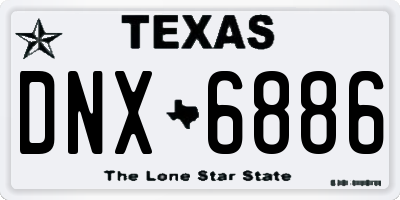 TX license plate DNX6886