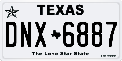 TX license plate DNX6887