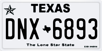 TX license plate DNX6893