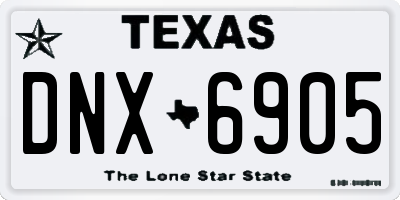 TX license plate DNX6905