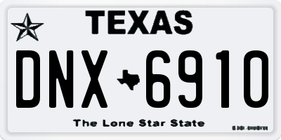 TX license plate DNX6910